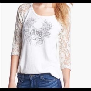 Free people Renegade Raglan top in ivory